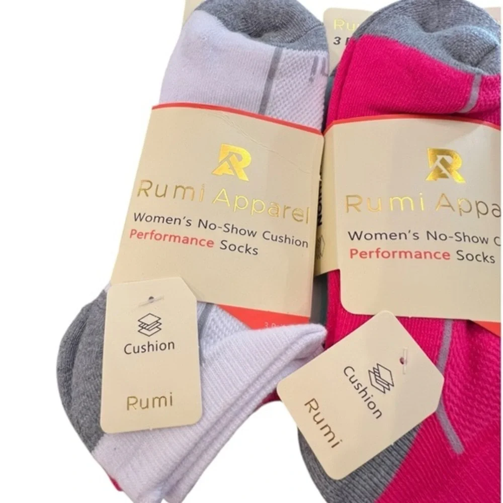 Women's No Show Socks 6 Pairs Sock Size 9-11 / Shoe Size‎ 5-11 Multicolor NWT